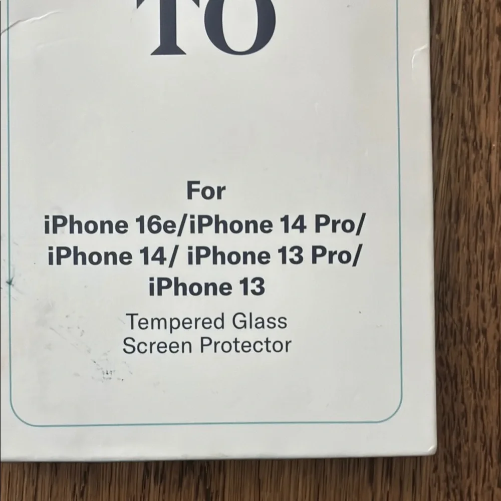 Go To NWT Tempered Glass Screen Protector for iPhone 16e/14 Pro/14/13 Pro/13
